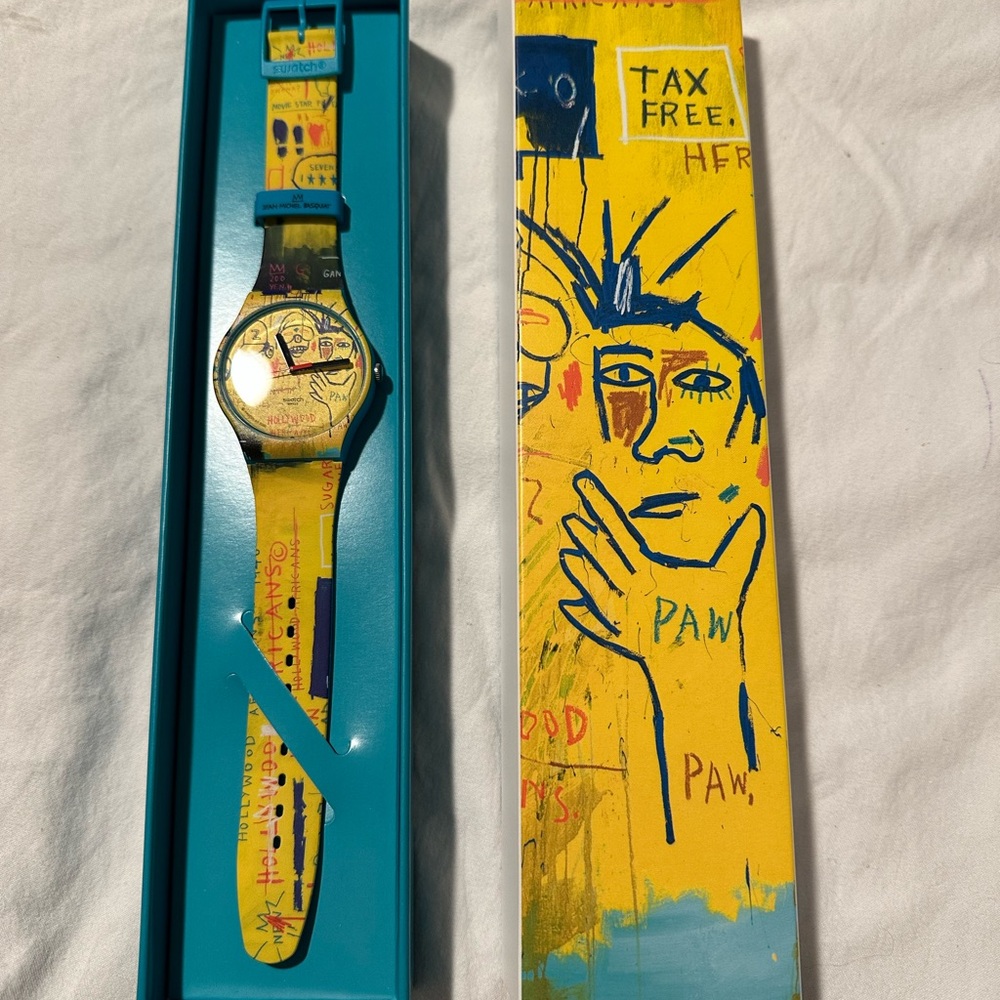 Swatch x Basquiat Yellow and Blue